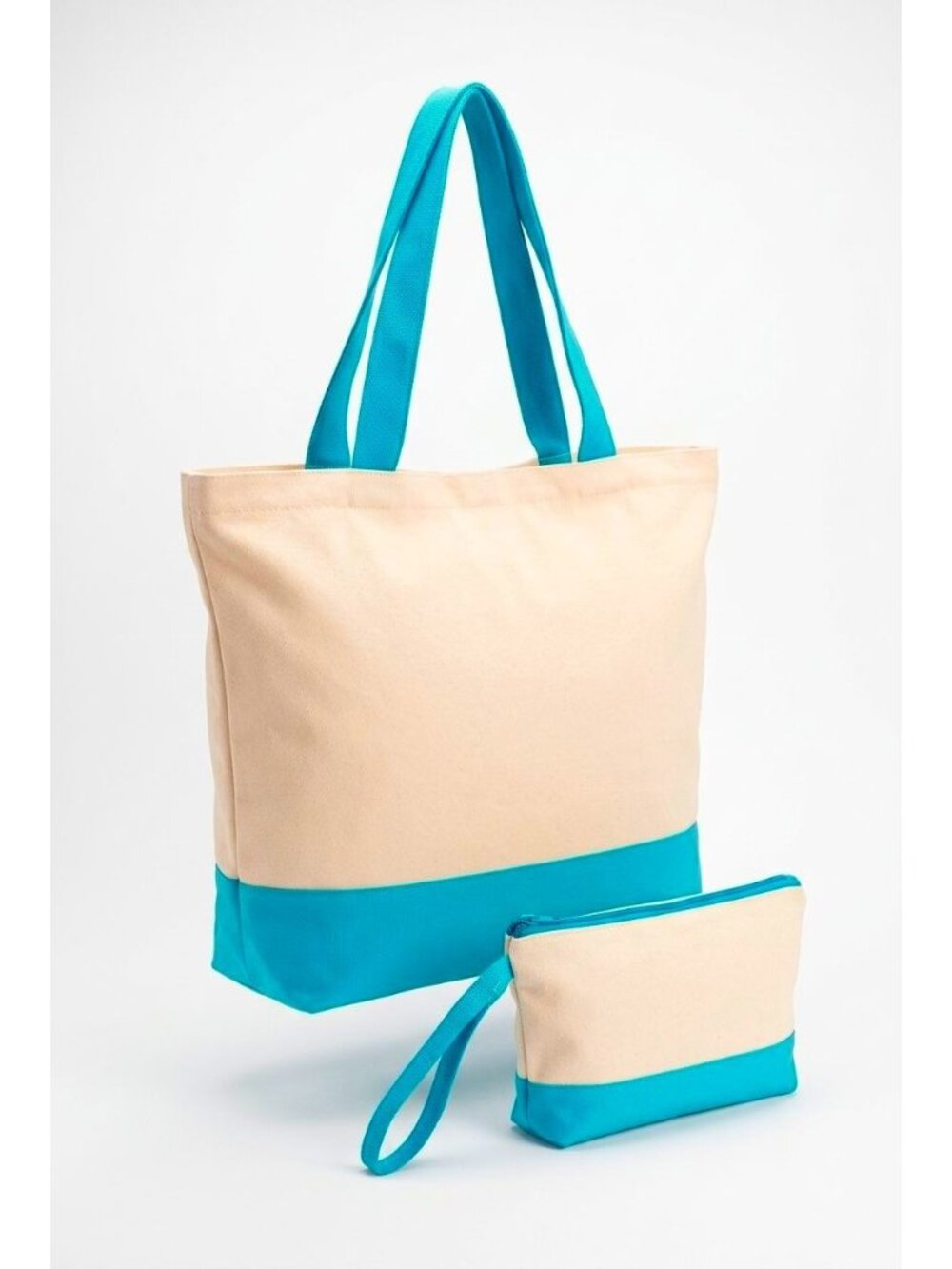 Canvas Tote Bag With Matching Pouch -Spacious And Durable (SKU#0511)